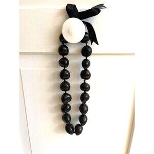 Vera Wang Chunky Black Necklace 9" With Extension